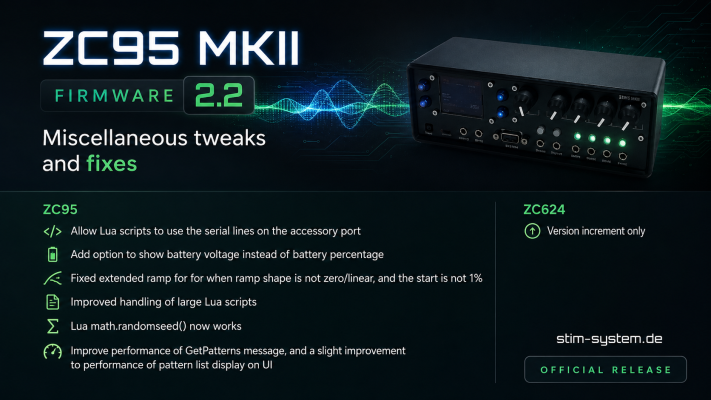 ZC95 MKII Firmware v2.2 – Diverse Anpassungen und Fehlerbehebungen - ZC95 v2.2 Firmware-Update – Lua-Seriell, Batteriespannung &amp; Performance-Fixes